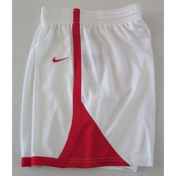 Nike AV2251 109 Women's Sz L White/Red Basketball Shorts - Picture 3 of 4
